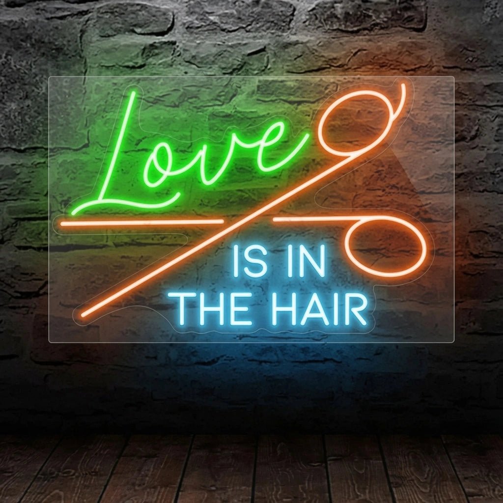Love Is In The Hair Wall Decor LED Neon Sign Wall Neon Sign - Shineneon