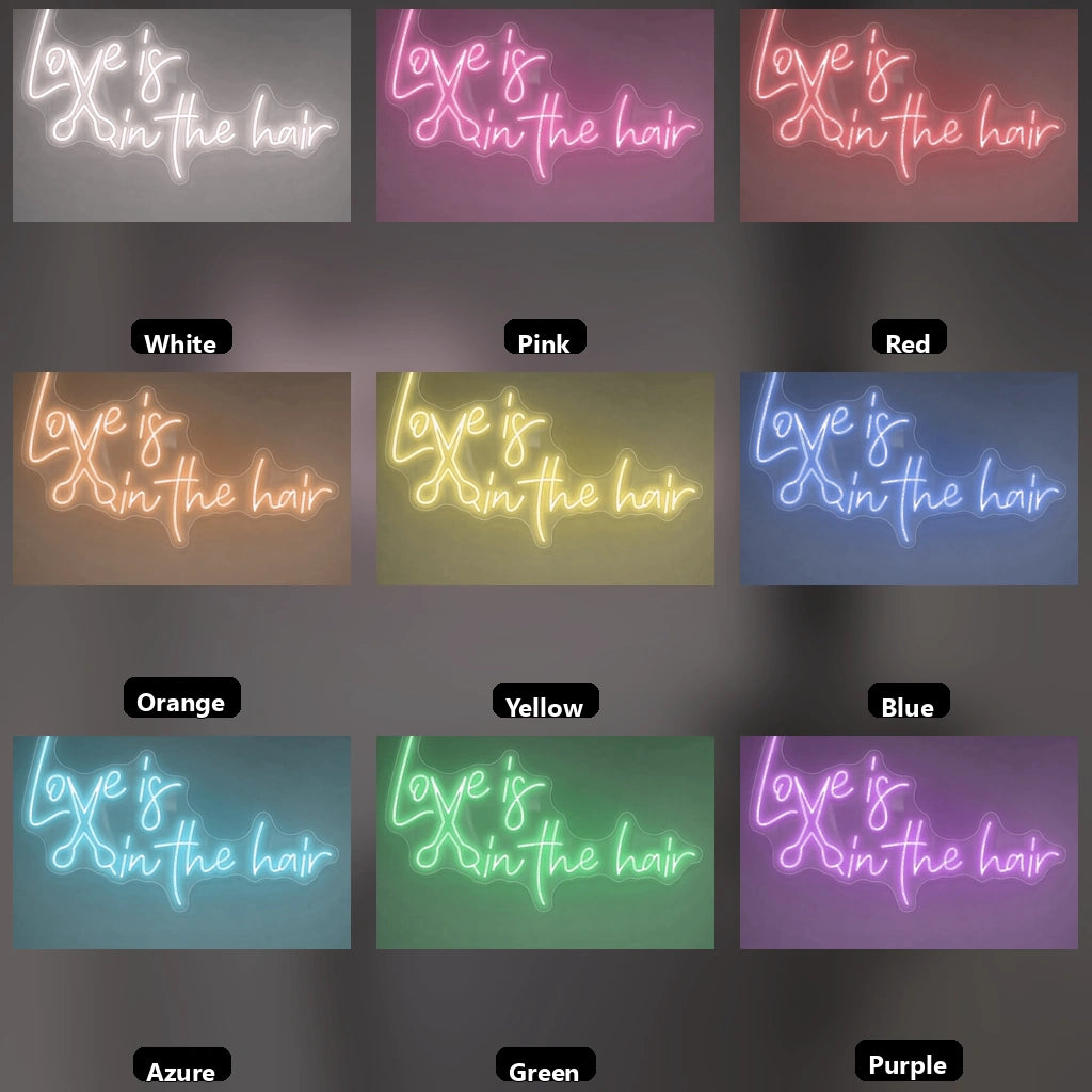 Love Is LED Neon Sign - 05 Color Grid