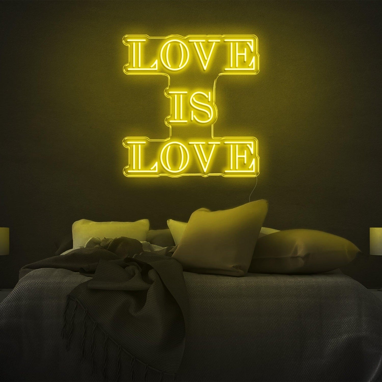 Love Is Love Bright Green Led Neon Sign For Bedroom Wall Decor | Shineneon