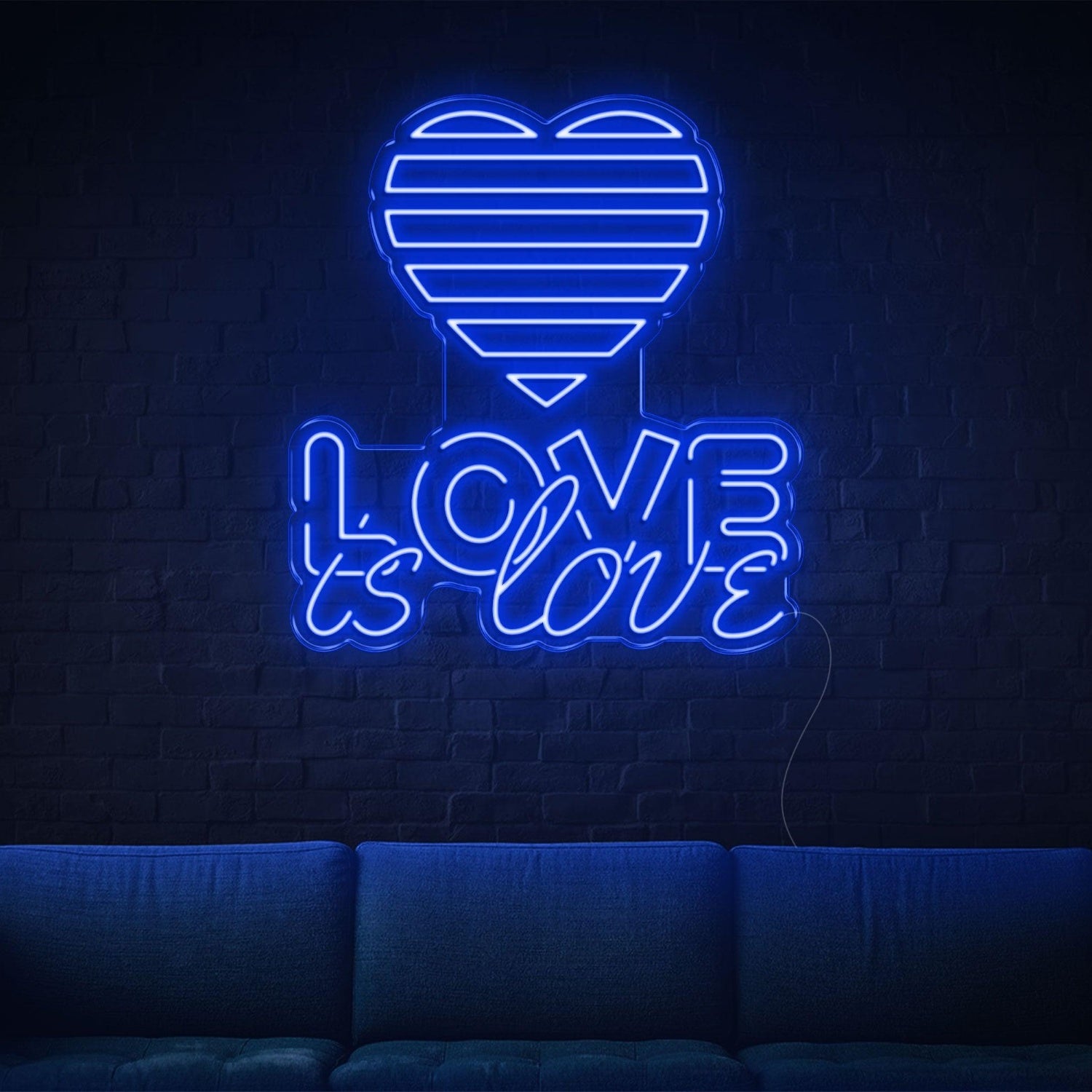 Love Is Love Yellow Heart Led Neon Sign For Indoor Home Cafe Decor | Shineneon
