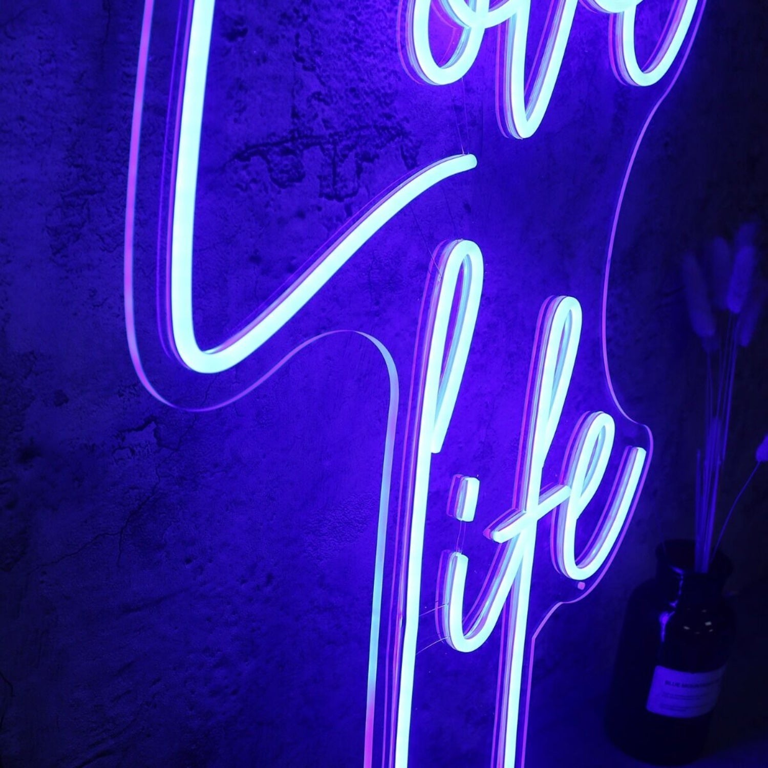 Love Life Blue Led Neon Sign - Shineneon