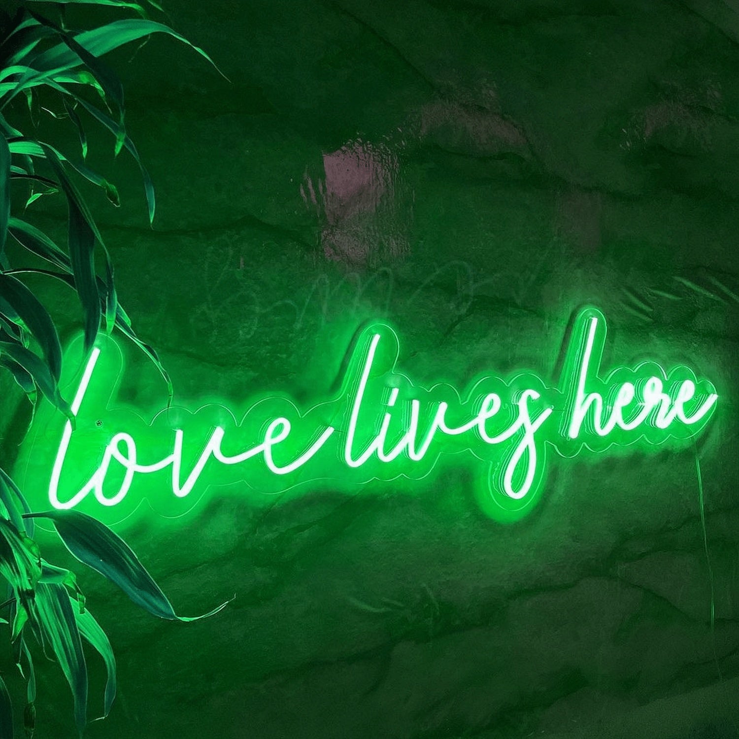 Love Live Here Neon Sign Vibrant Love And Feminine Energy | Shineneon