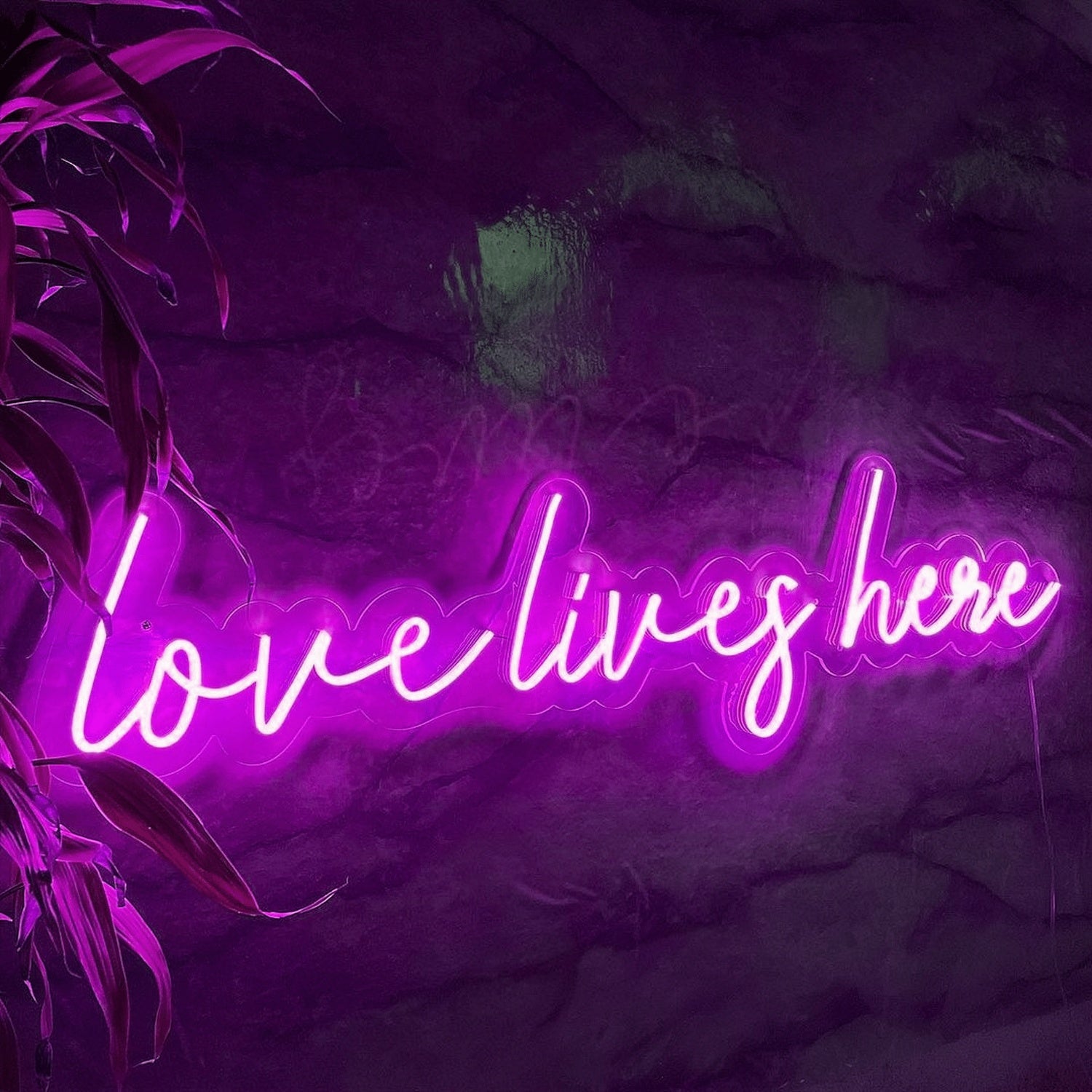 Love Live Here Neon Sign Vibrant Love And Feminine Energy | Shineneon