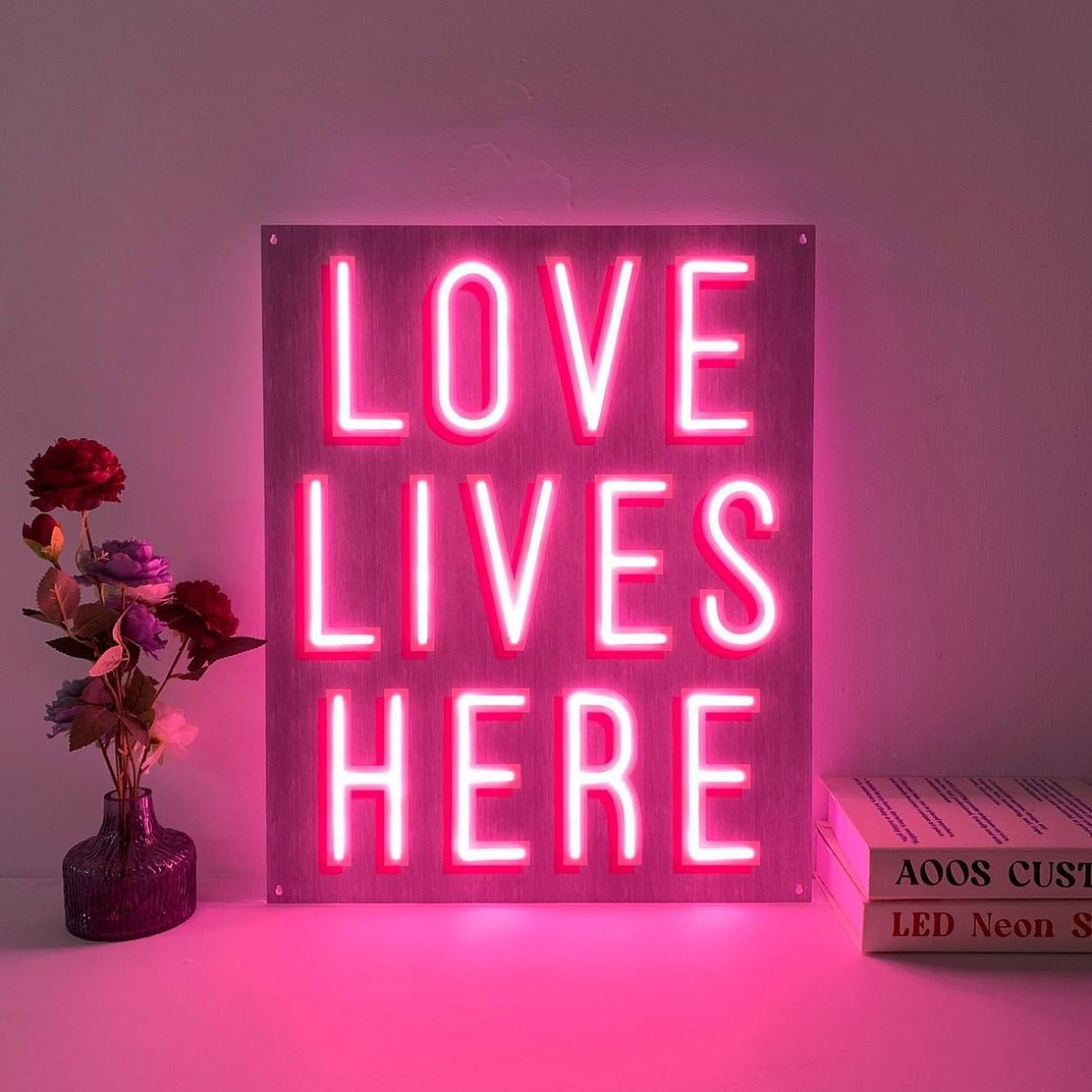 Love Lives Here Led Sign Business Neon Sign - Shineneon