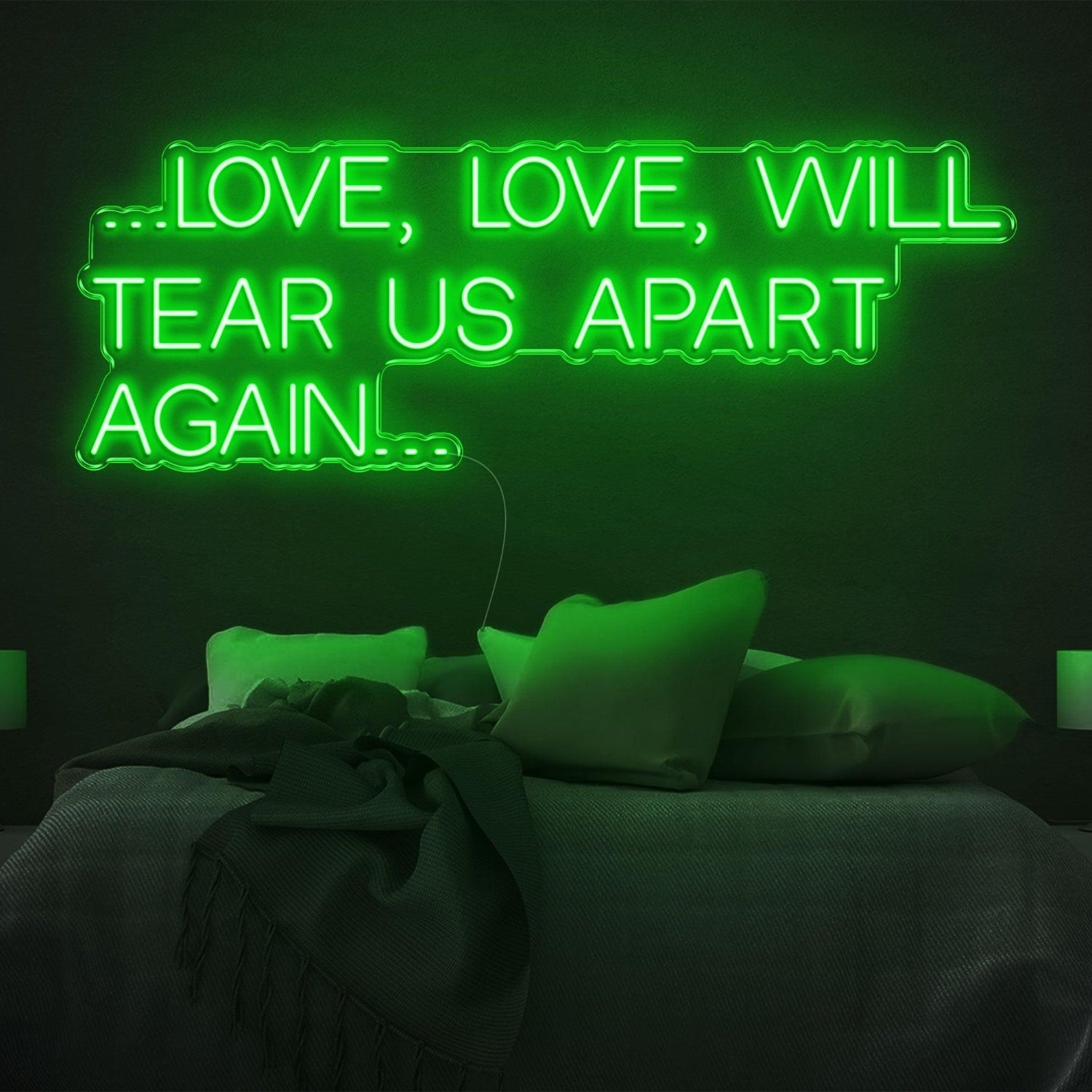 Love Love Will Tear Us Apart Blue Led Neon Sign For Bedroom Decor | Shineneon