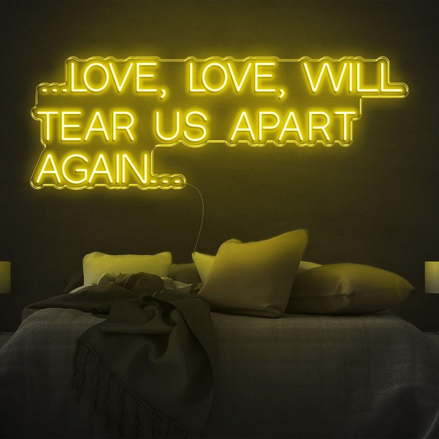 Love Love Will Tear Us Apart Blue Led Neon Sign For Bedroom Decor | Shineneon