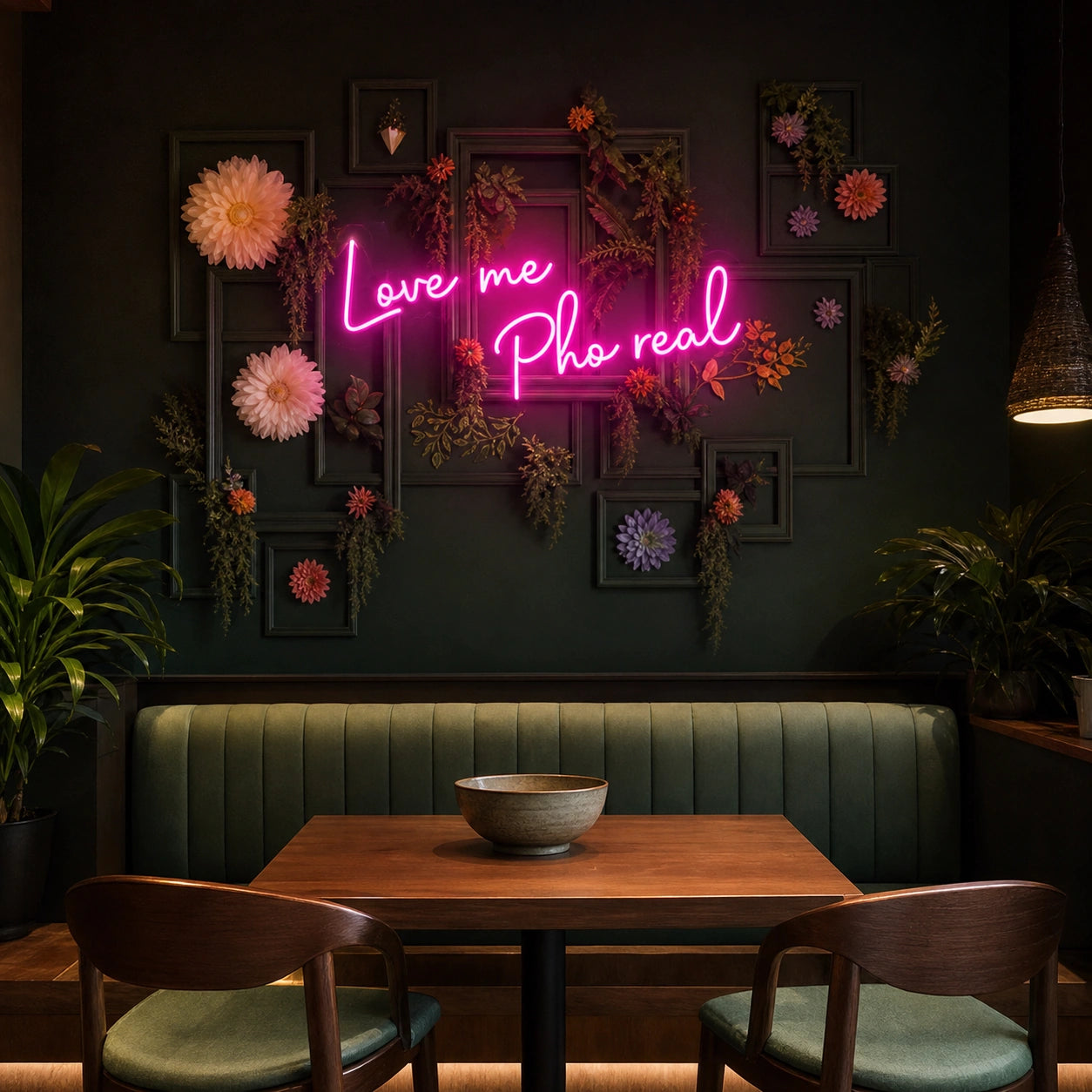 Love Me Real LED Neon Sign Man Cave Neon Sign real lifestyle scene