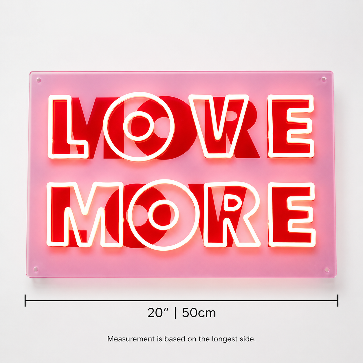 Love More LED Neon Sign - 04 Size Image