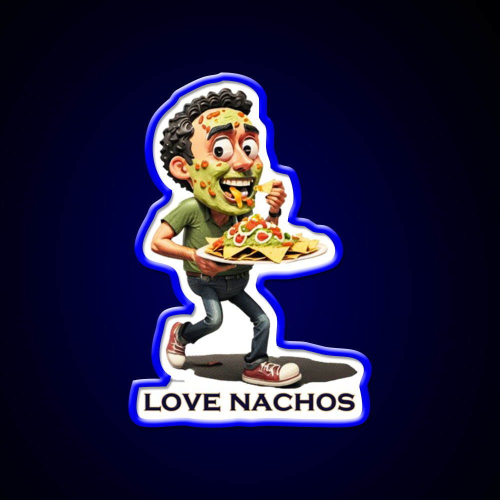Love Nachos Fast Food Led Neon Sign For Burger Place Rgb Color
