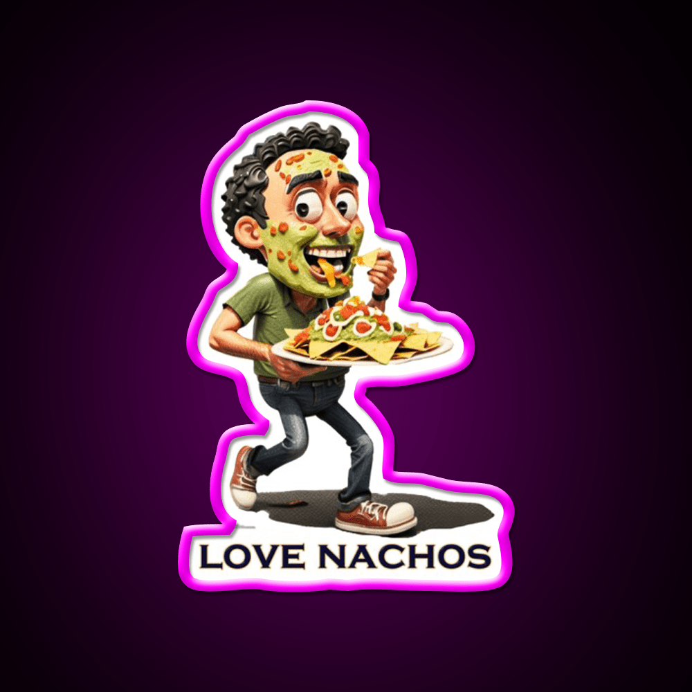 Love Nachos Fast Food Led Neon Sign For Burger Place Rgb Color - Shineneon