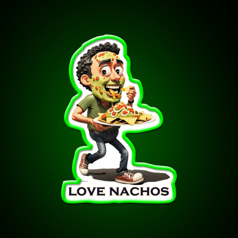 Love Nachos Fast Food Led Neon Sign For Burger Place Rgb Color - Shineneon