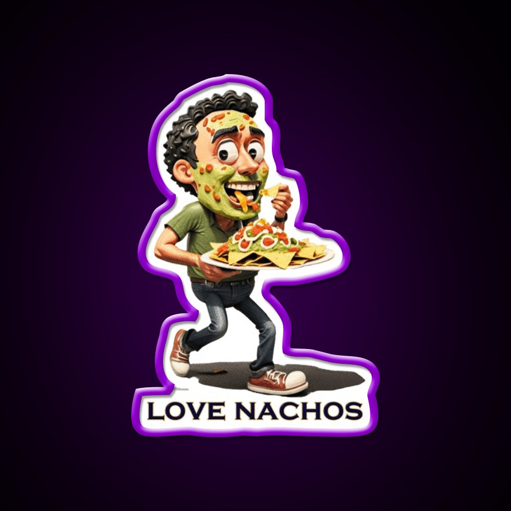 Love Nachos Fast Food Led Neon Sign For Burger Place Rgb Color - Shineneon
