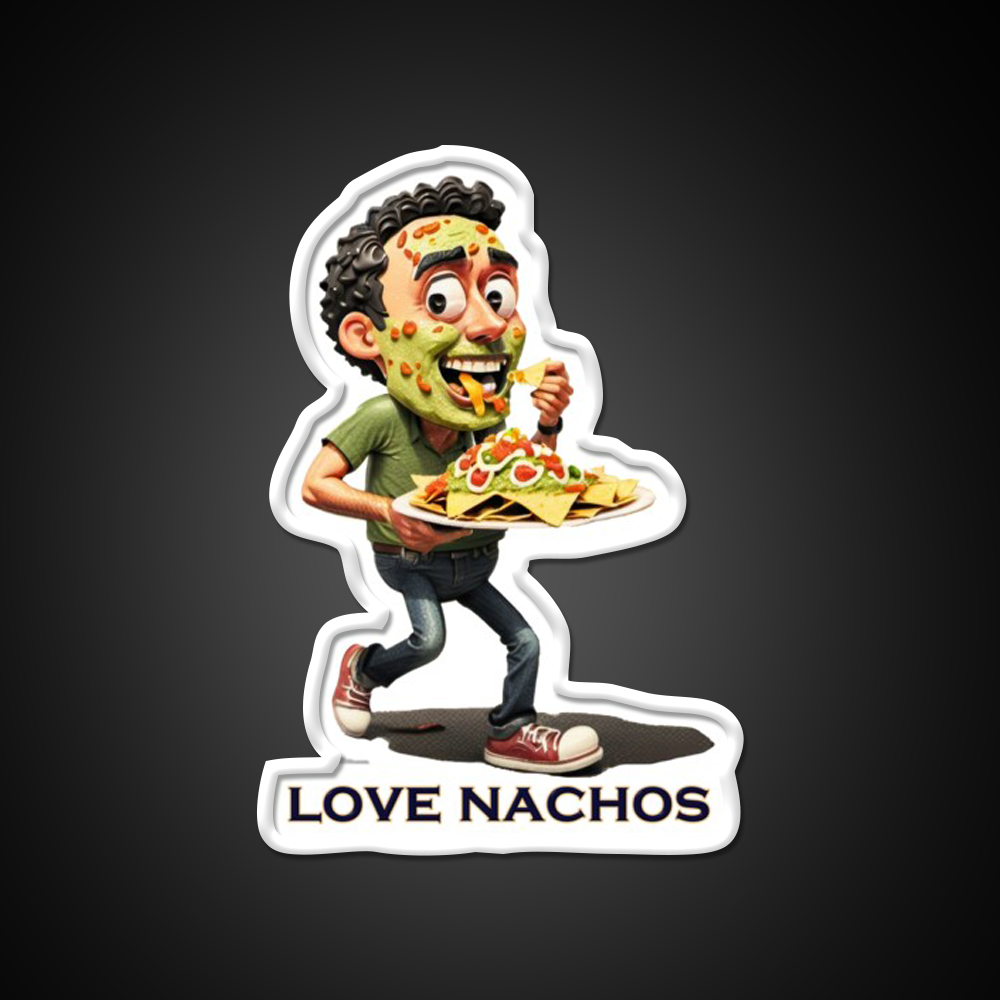 Love Nachos Fast Food Led Neon Sign For Burger Place Rgb Color