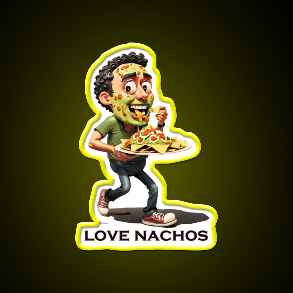 Love Nachos Fast Food Led Neon Sign For Burger Place Rgb Color