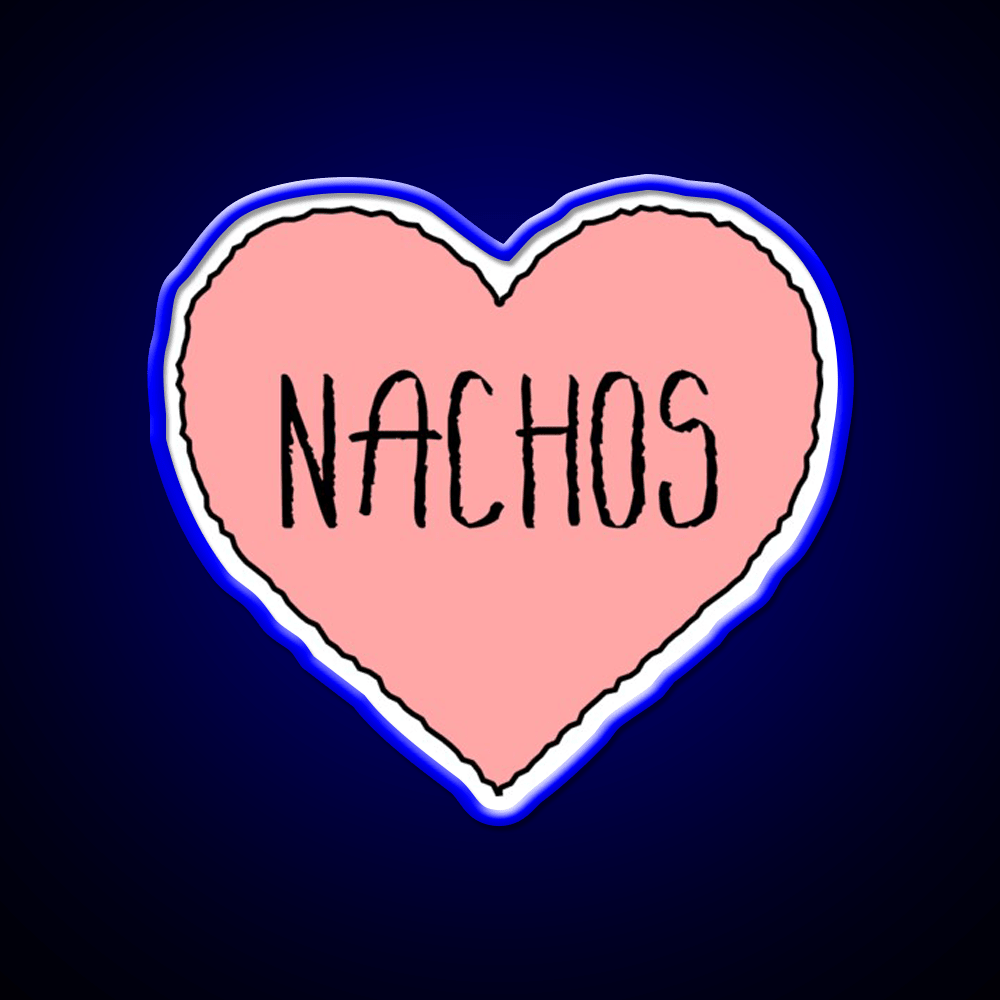 Love Nachos Nachos Valentine Fast Food Led Neon Sign For Burger Place Rgb Color - Shineneon