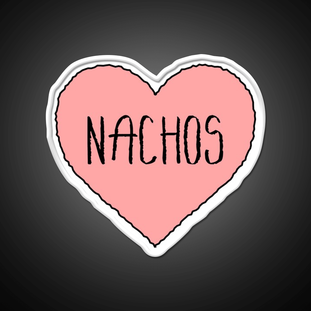 Love Nachos Nachos Valentine Fast Food Led Neon Sign For Burger Place Rgb Color - Shineneon