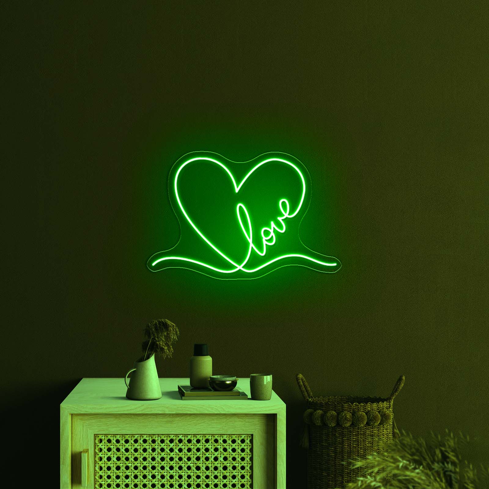 Love Neon Sign Wedding Sign Valentines Neon Heart Sign - Shineneon