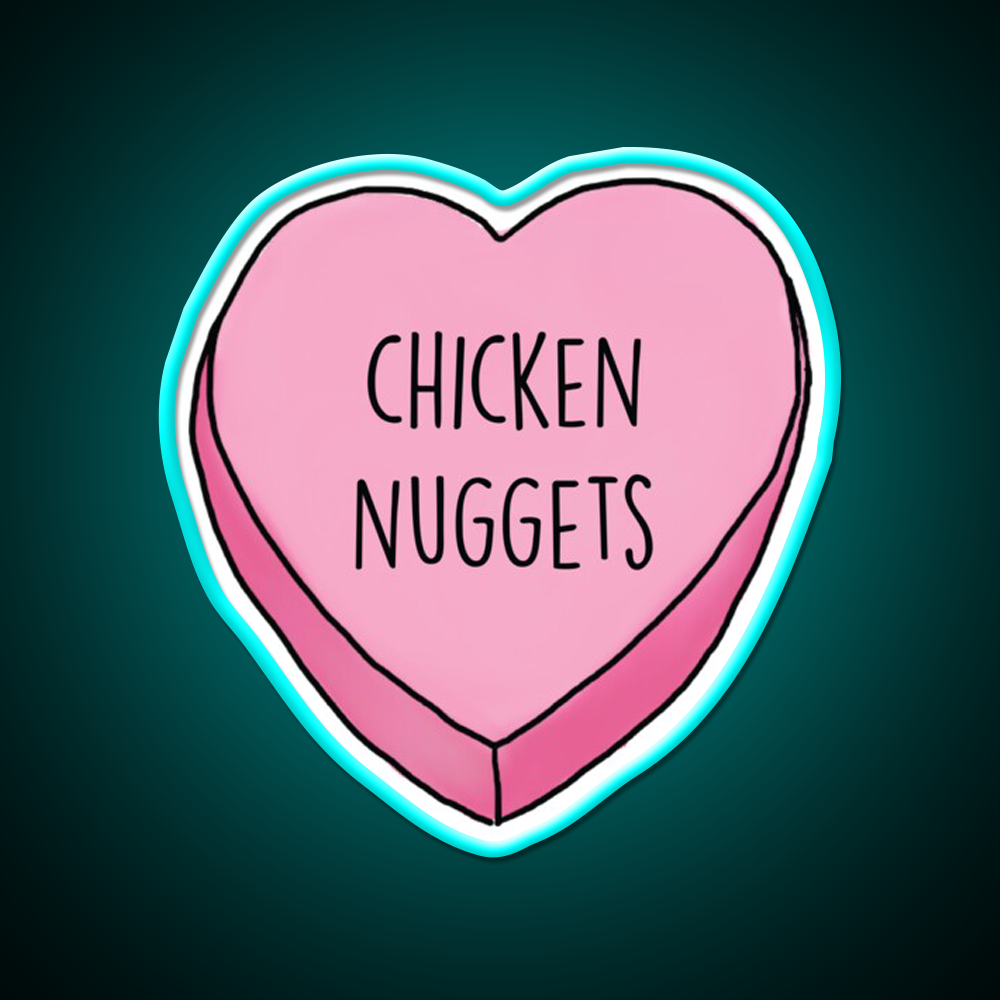 Love Nuggs Fast Food Led Neon Sign For Burger Place Rgb Color