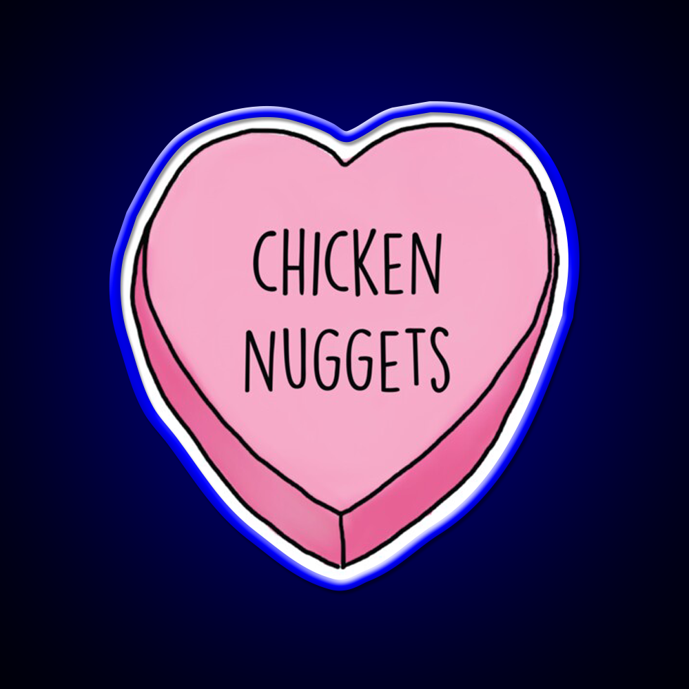 Love Nuggs Fast Food Led Neon Sign For Burger Place Rgb Color