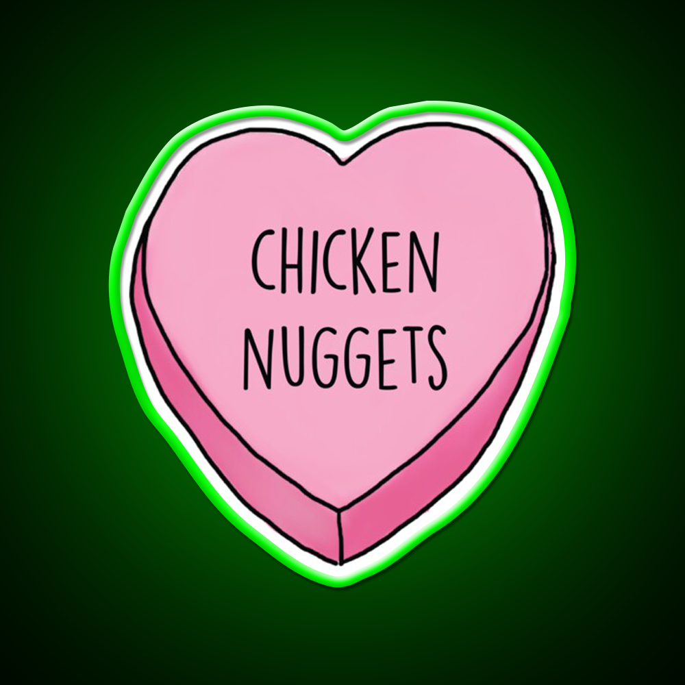 Love Nuggs Fast Food Led Neon Sign For Burger Place Rgb Color