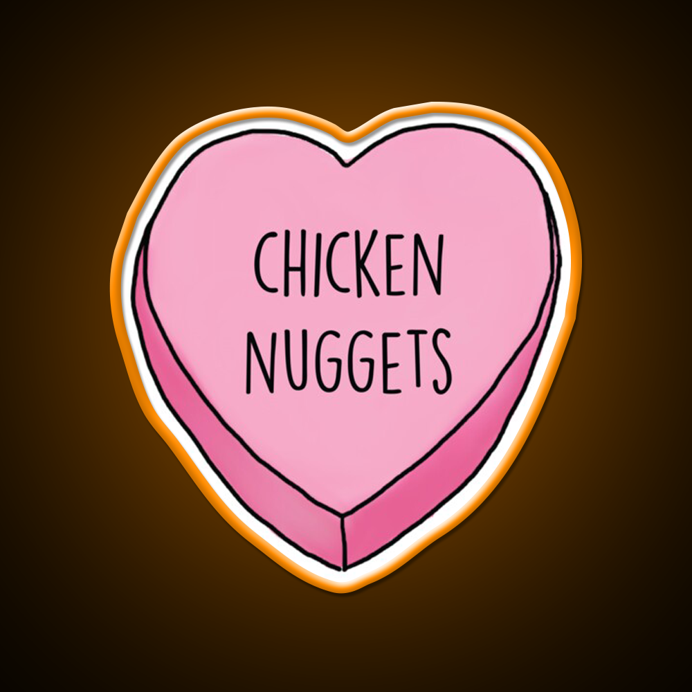 Love Nuggs Fast Food Led Neon Sign For Burger Place Rgb Color