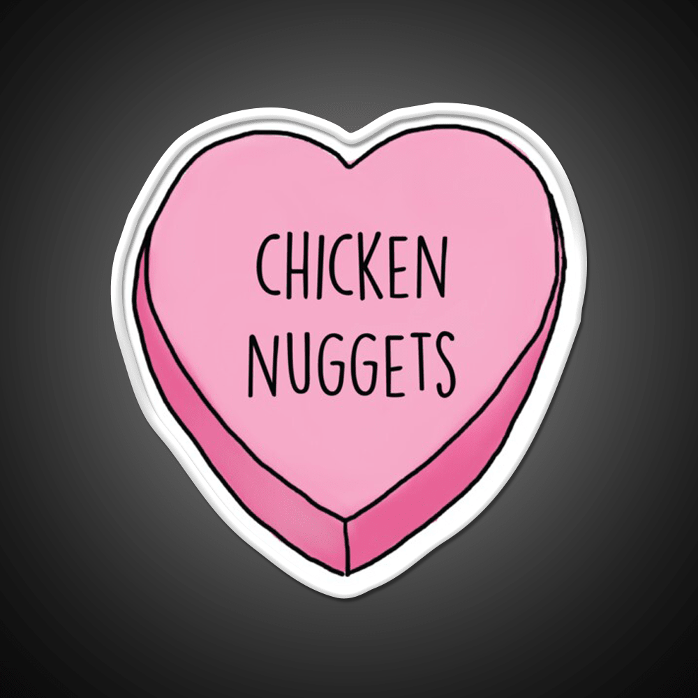 Love Nuggs Fast Food Led Neon Sign For Burger Place Rgb Color - Shineneon