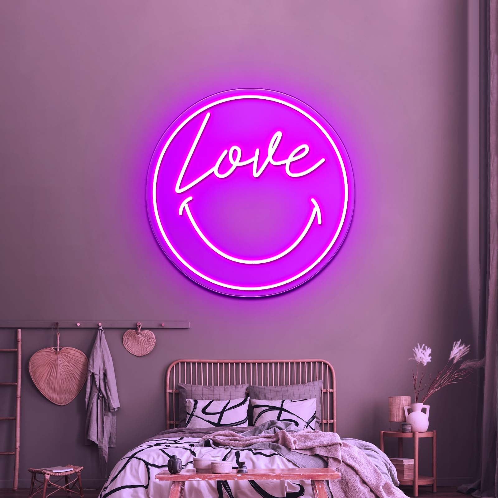 Love Smile Face Artistic Neon Signs Wall Art Led Signs