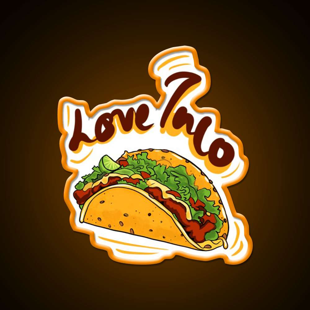 Love Taco Led Neon Sign Mexican Food Sign Rgb Color - Shineneon