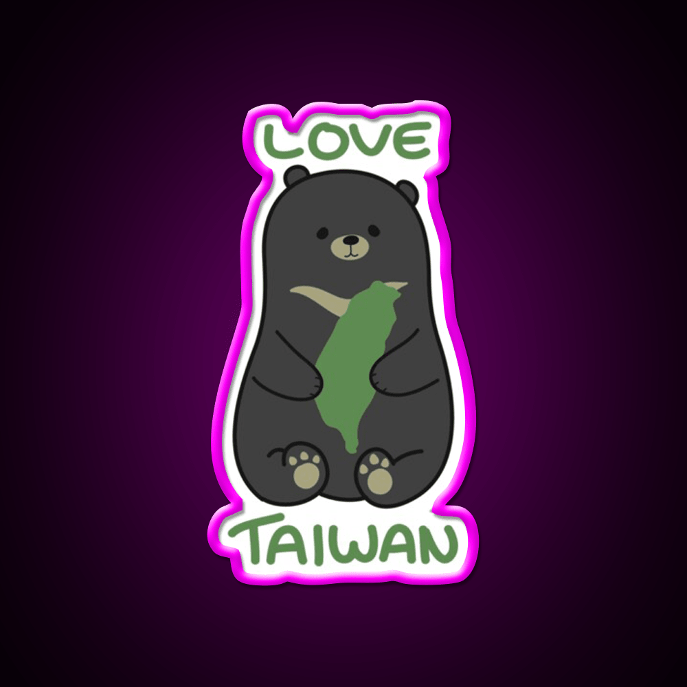Love Taiwan Bear Led Neon Sign Chinese Food Rgb Color - Shineneon