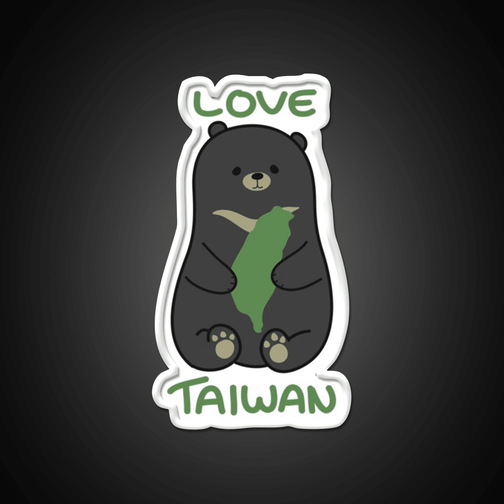 Love Taiwan Bear Led Neon Sign Chinese Food Rgb Color - Shineneon