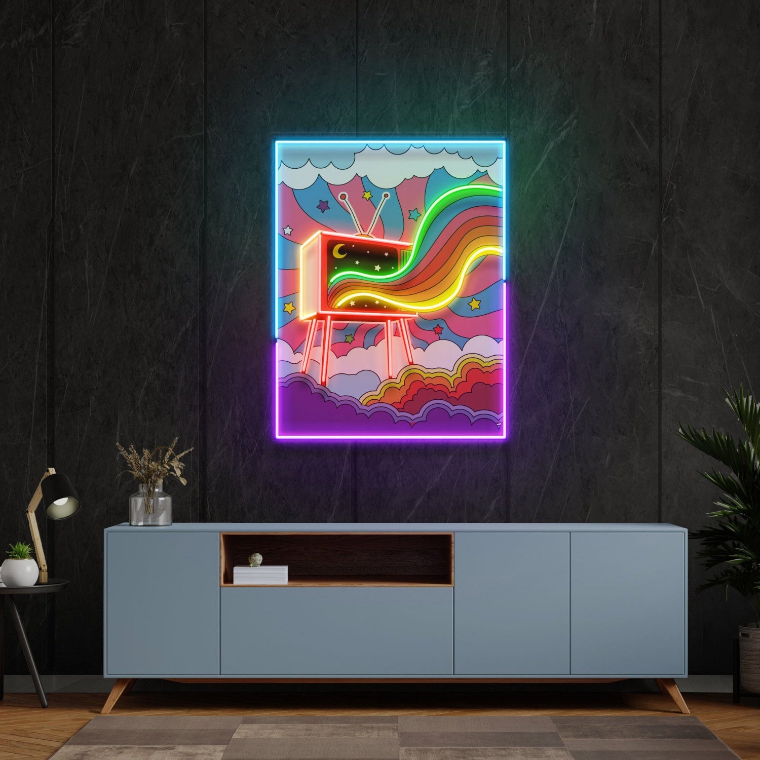 Love Television Led Uv Neon Sign | Shineneon