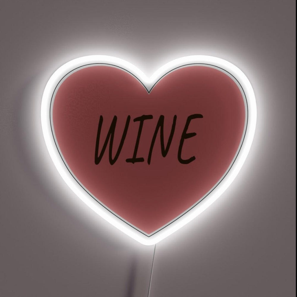 Love Wine Rgb Led Neon Sign Bar Decor - Custom LED neon sign front view