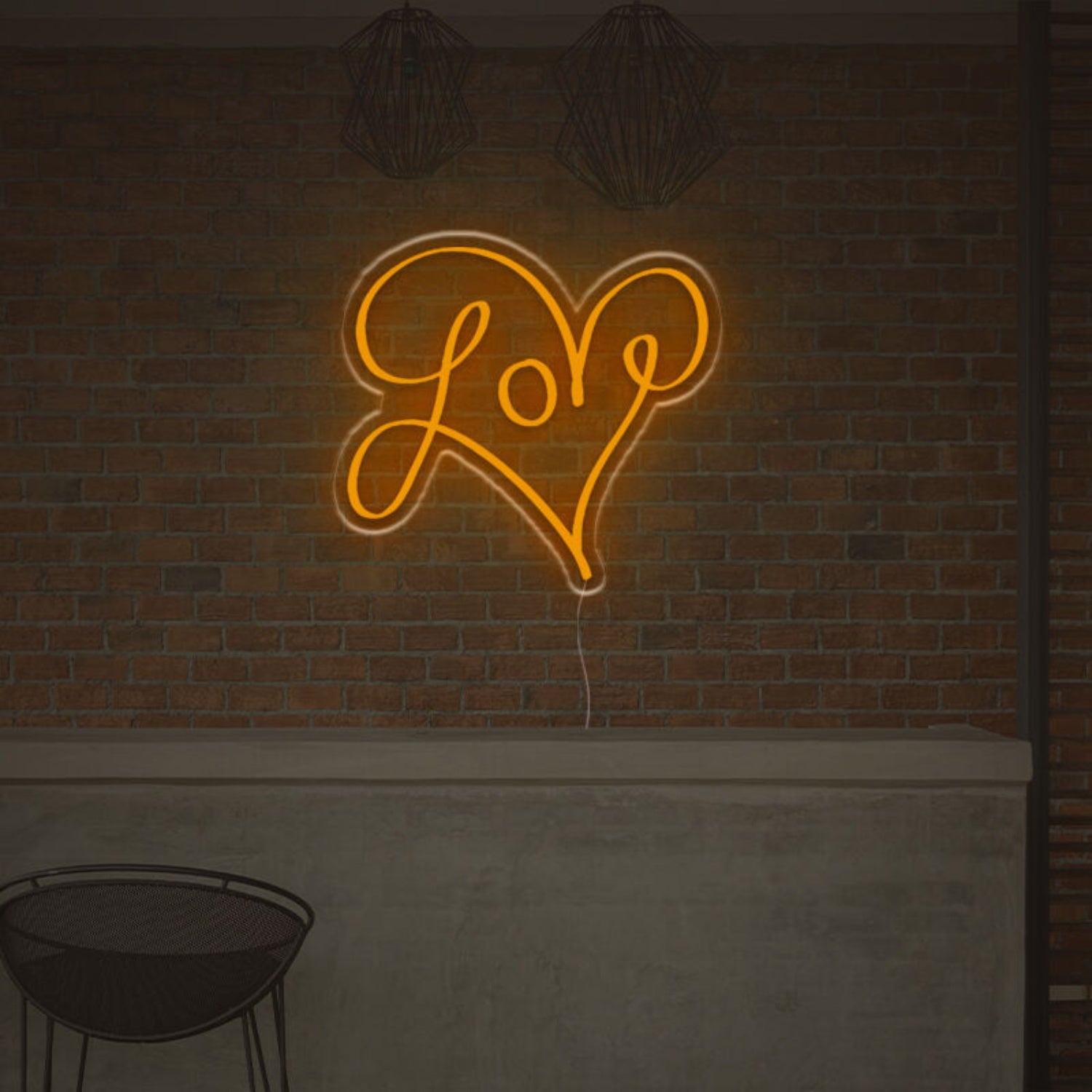 Love With Lovely Heart Led Neon Sign | Shineneon