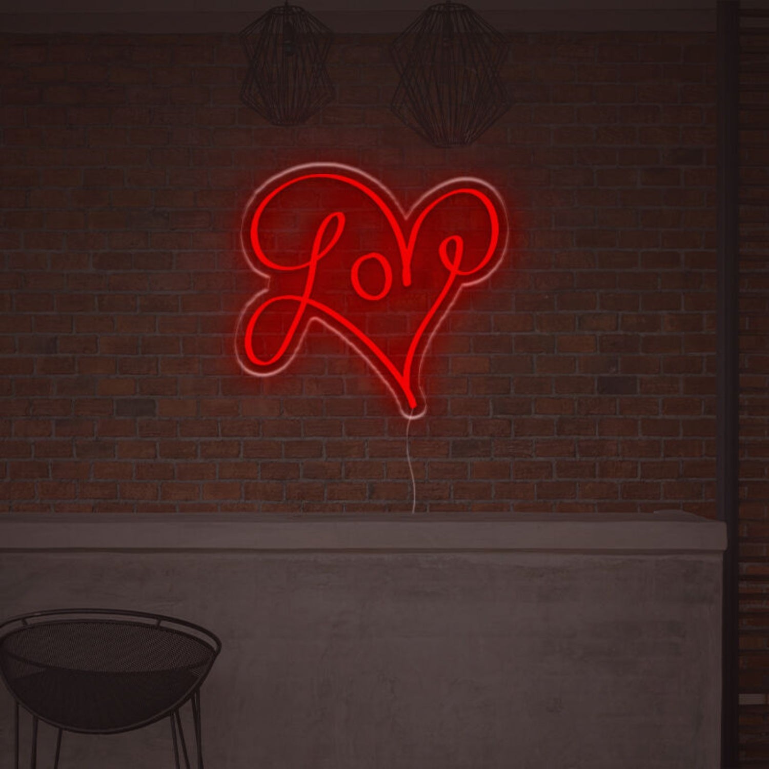 Love With Lovely Heart Led Neon Sign | Shineneon