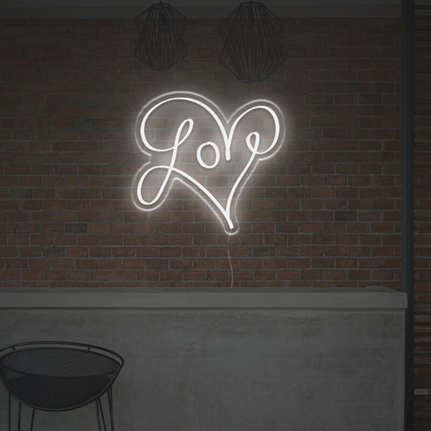 Love With Lovely Heart Led Neon Sign | Shineneon