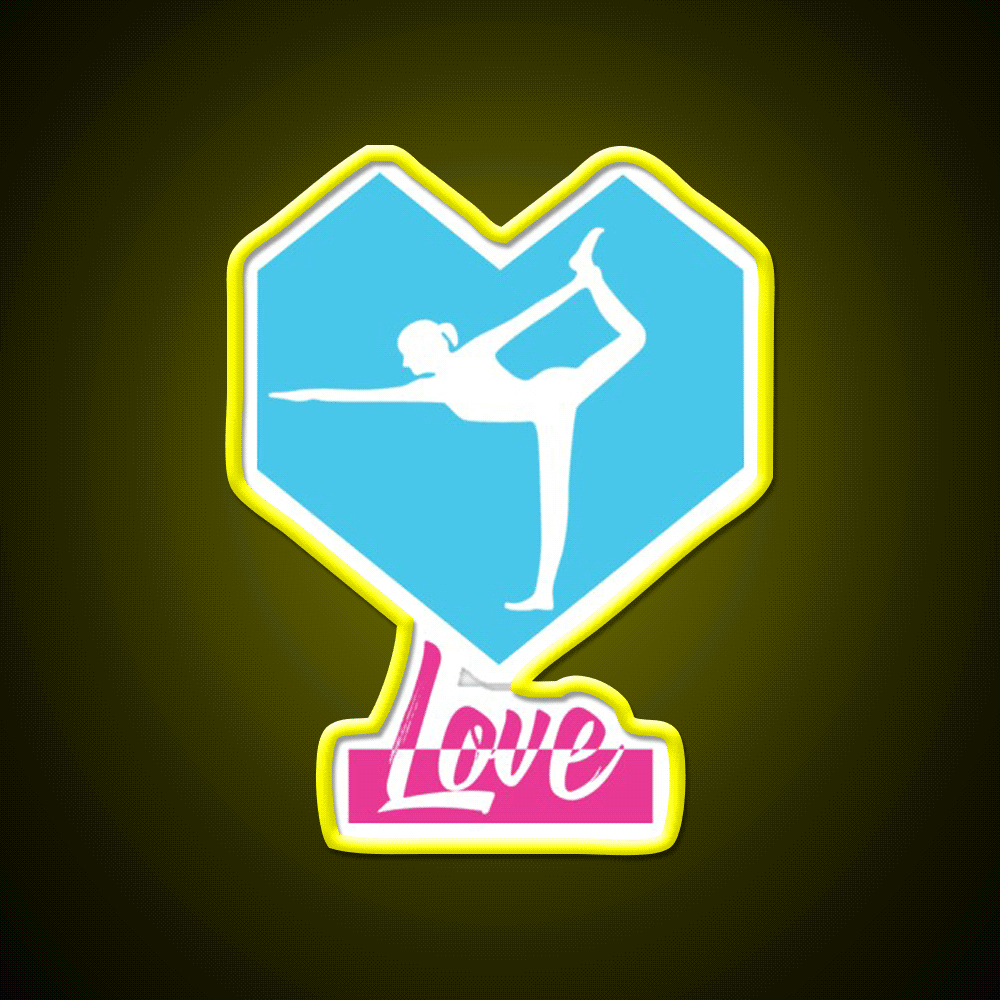 Love Yoga Led Neon Sign For Wellness Space Rgb Color