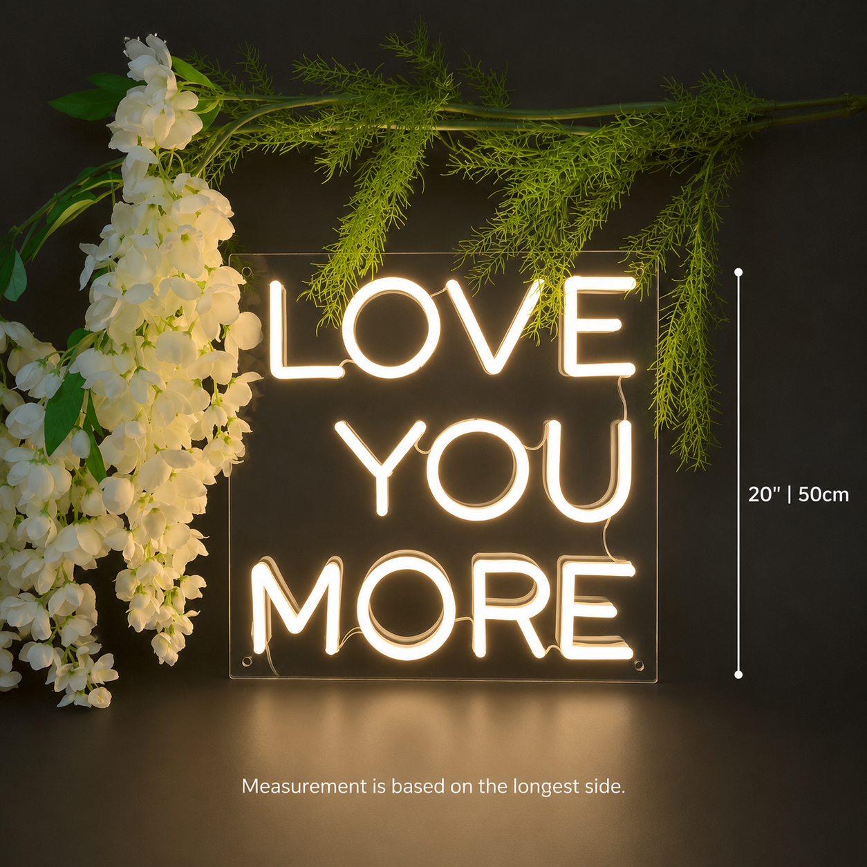 Love You More LED Neon Sign Bedroom Wall Art - 04 Size Image