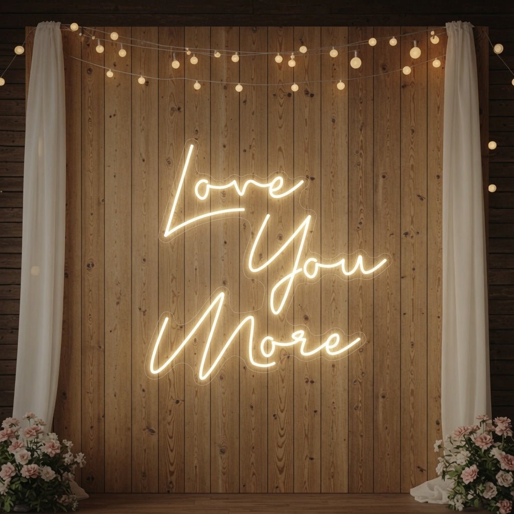 Love You More Room Wall Light LED Neon Sign - Shineneon