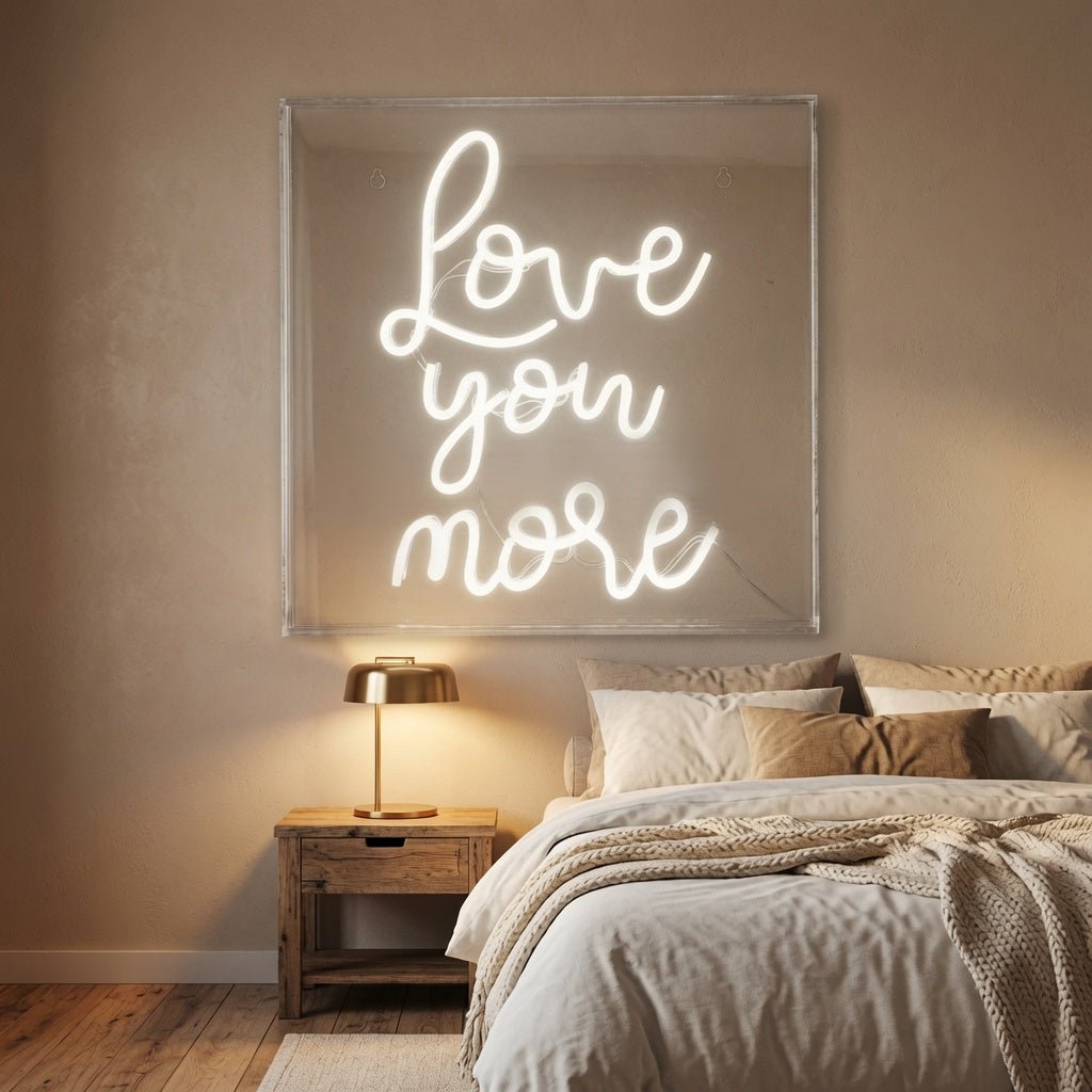 Love You More Text Wall Decor LED Neon Sign - Shineneon