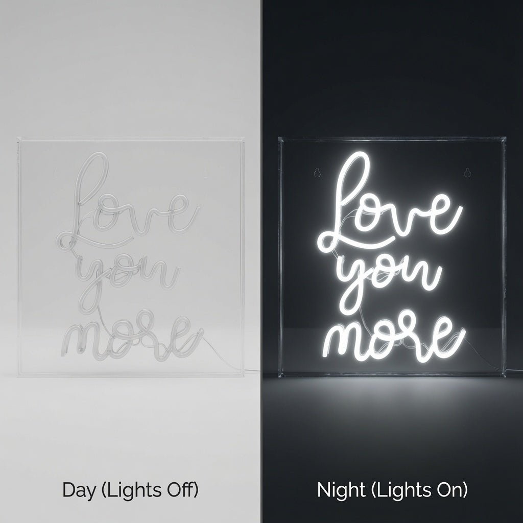 Love You More Text Wall Decor LED Neon Sign - Shineneon