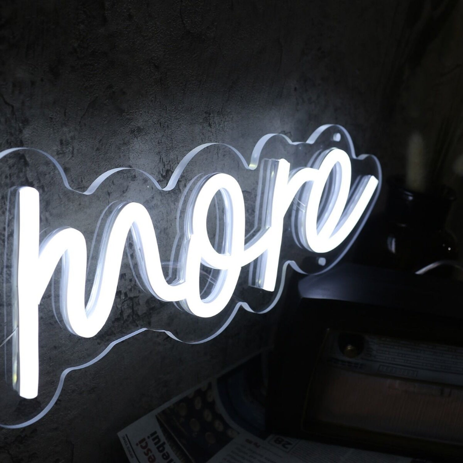 Love You More White Led Neon Sign | Shineneon