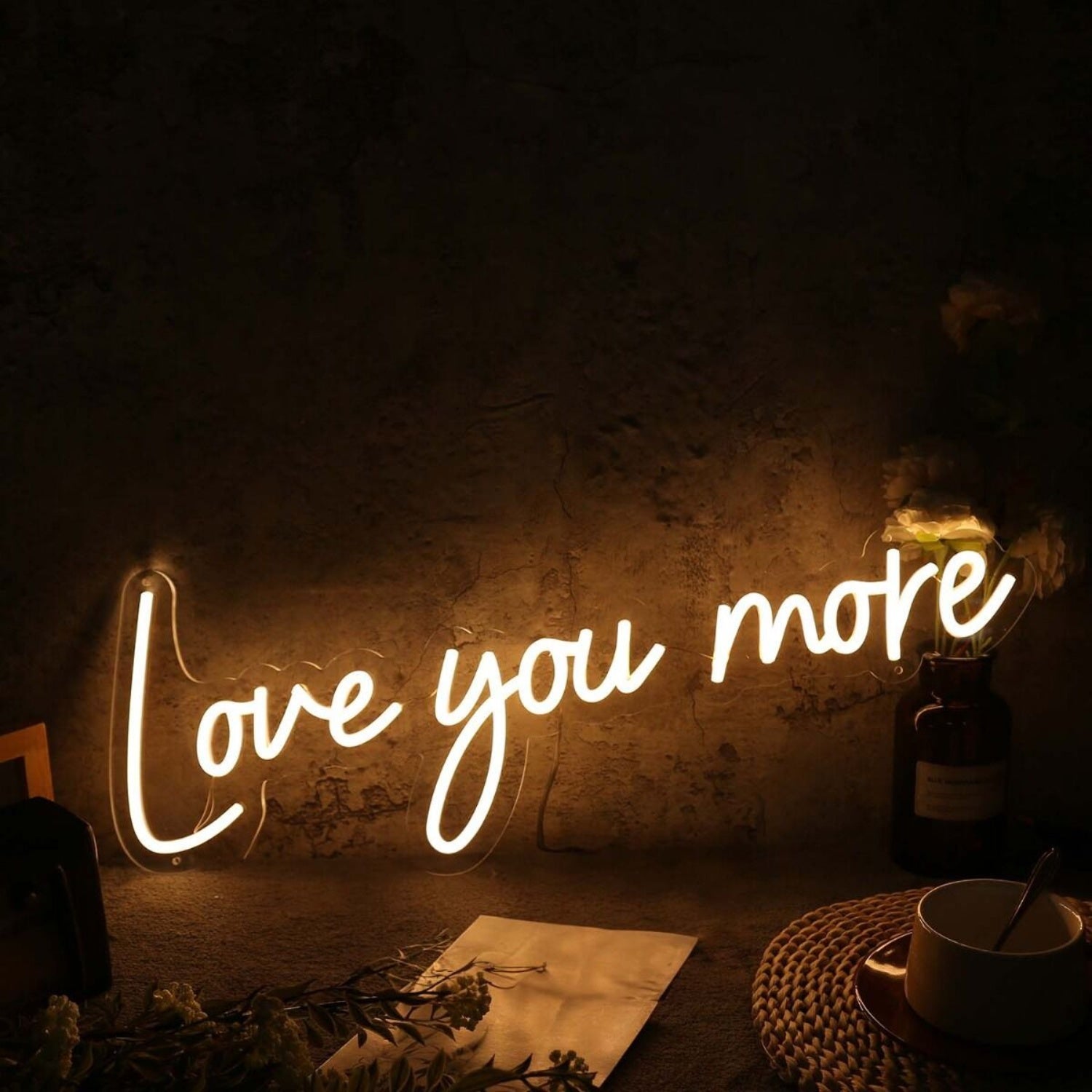 Love You More Yellow Neon Sign | Shineneon