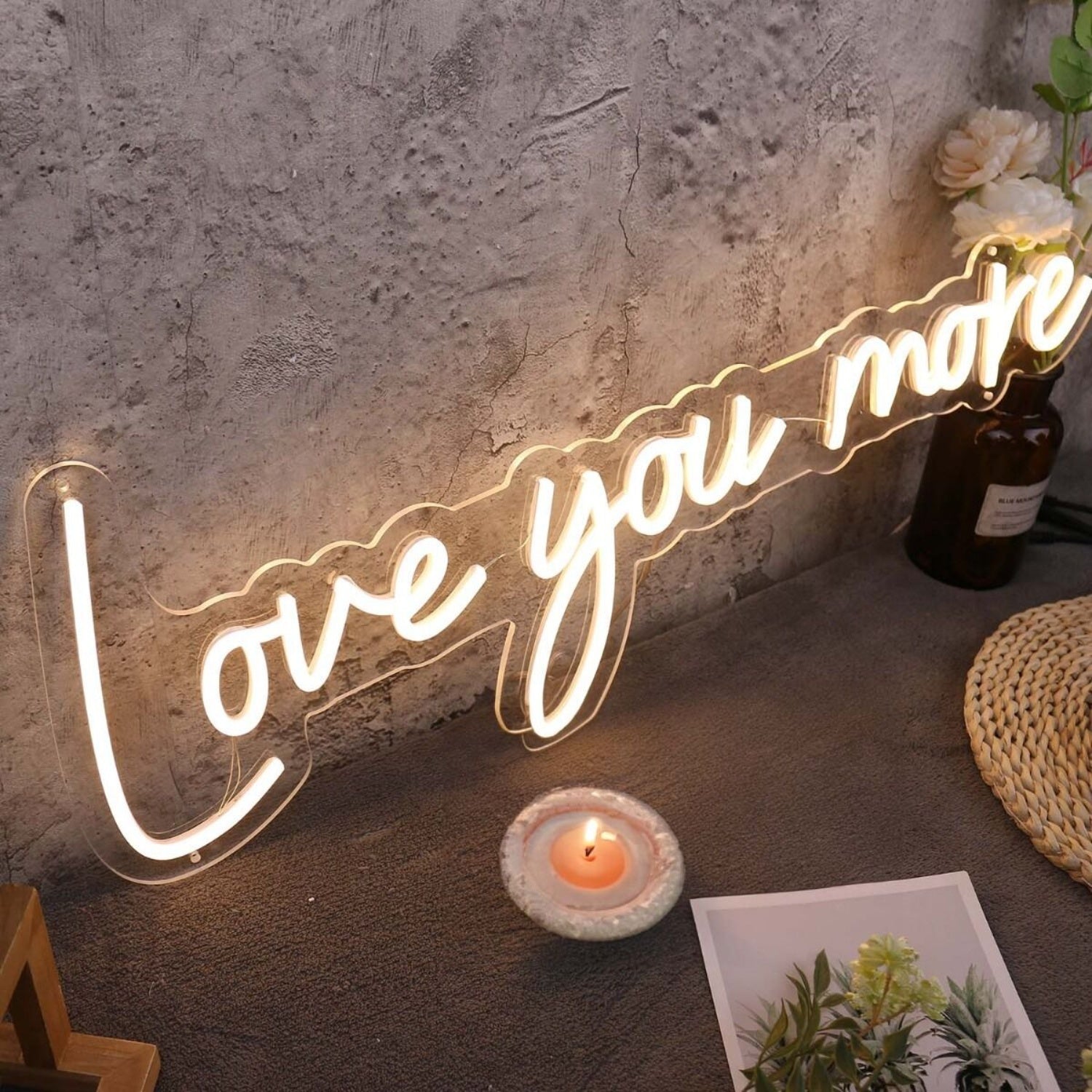 Love You More Yellow Neon Sign | Shineneon