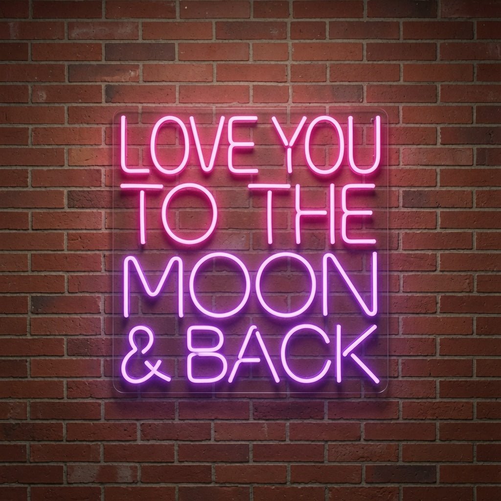 Love You To The Moon And Back LED Neon Sign Wall Neon Sign - Shineneon