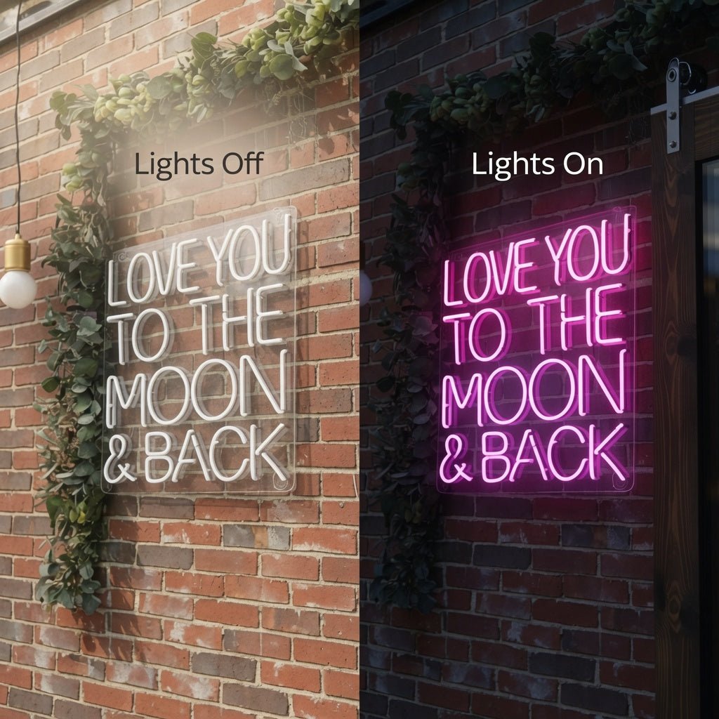 Love You To The Moon And Back LED Neon Sign Wall Neon Sign - Shineneon