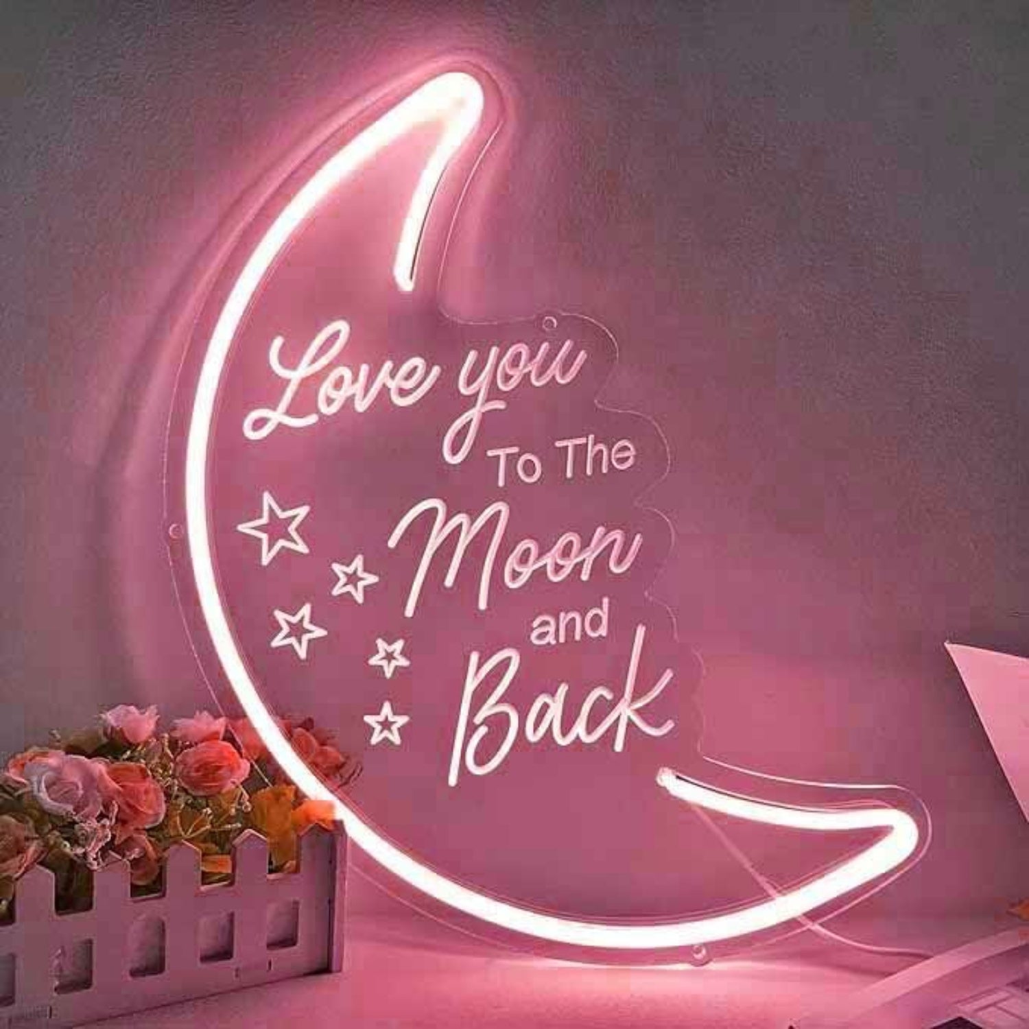 Love You To The Moon And Back Wedding Neon Sign | Shineneon