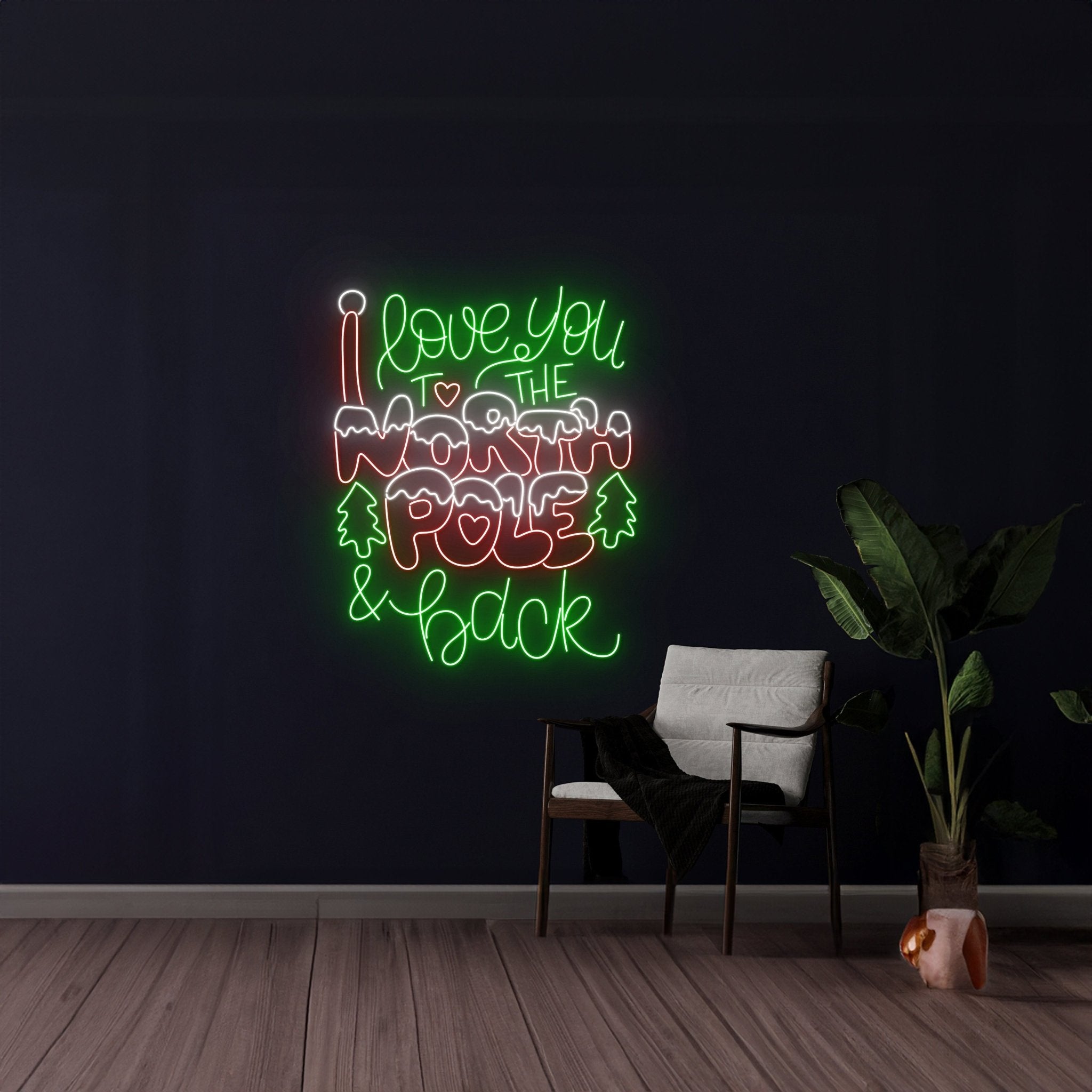 Love You To The North Pole And Back Neon Sign - Shineneon