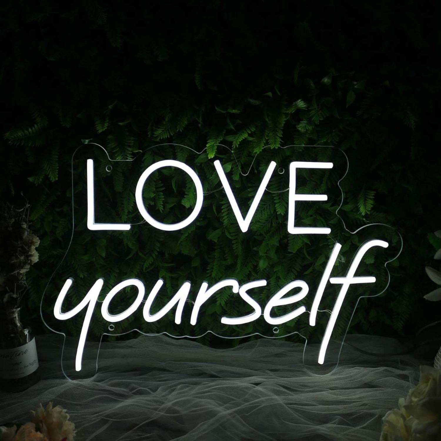 Love Yourself White Led Neon Sign | Shineneon