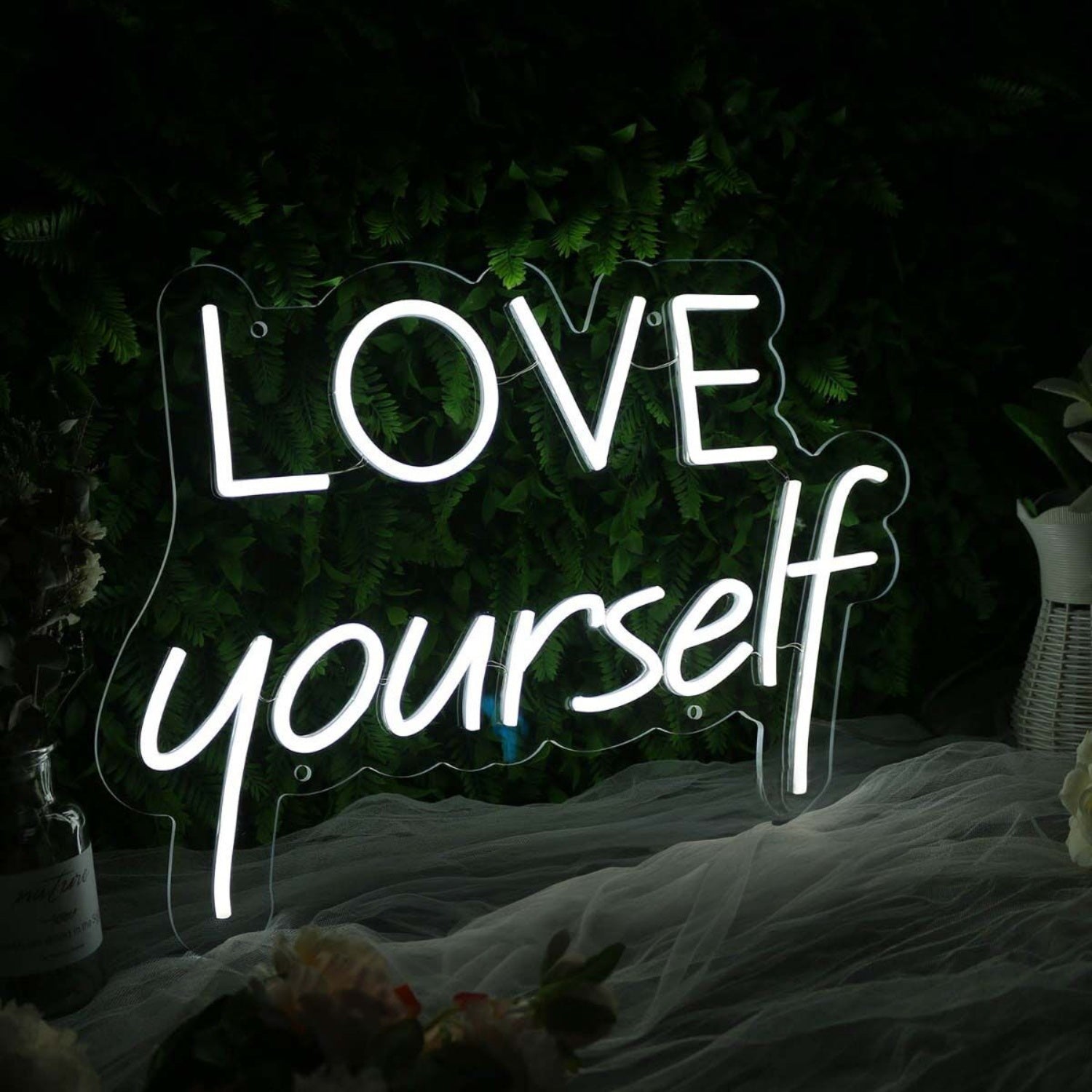 Love Yourself White Led Neon Sign | Shineneon