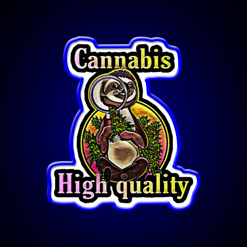 Lovely Anime Cann Hemp Inspired Green Leaf Led Neon Sign Rgb Color - LED neon sign view 5
